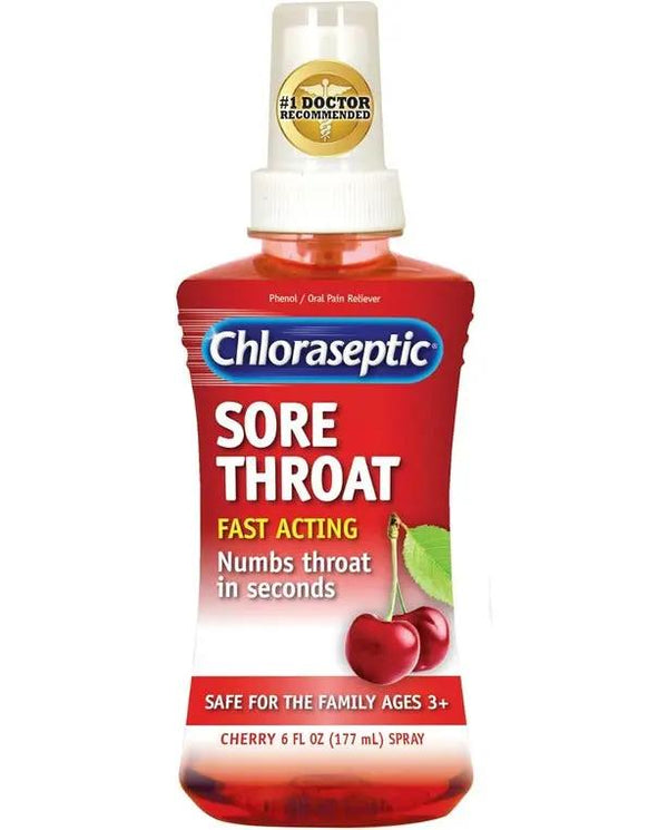 Chloraseptic Sore Throat Spray, Cherry Flavor, 6 fl oz

