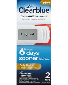 Clearblue Early Digital Pregnancy Test, Early Detection at Home Pregnancy Test, 2 Ct
