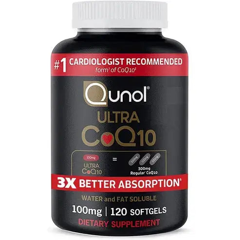 CoQ10 100mg Softgels - Qunol Ultra 3x Better Absorption Coenzyme Q10 Supplements - Antioxidant Supplement For Vascular And Heart Health & Energy Production - 4 Month Supply - 120 Count
