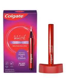 Colgate Optic White Overnight Teeth Whitening Pen, Teeth Stain Remover to Whiten Teeth, 35 Nightly Treatments, 0.08 Fl Oz
