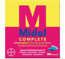 Complete Caffeine Free Menstrual Pain Relief Caplets with Acetaminophen, 24 Count
