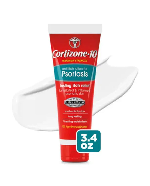 Cortizone-10 Maximum Strength 1% Hydrocortisone Anti-Itch Lotion for Psoriasis 3.4oz
