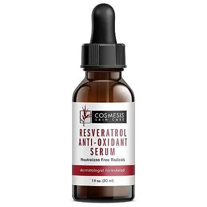 Cosmesis Resveratrol Anti-Oxidant Serum - Combat Aging with Antioxidants from Tea Polyphenols & Resveratrol - 1 Fl oz
