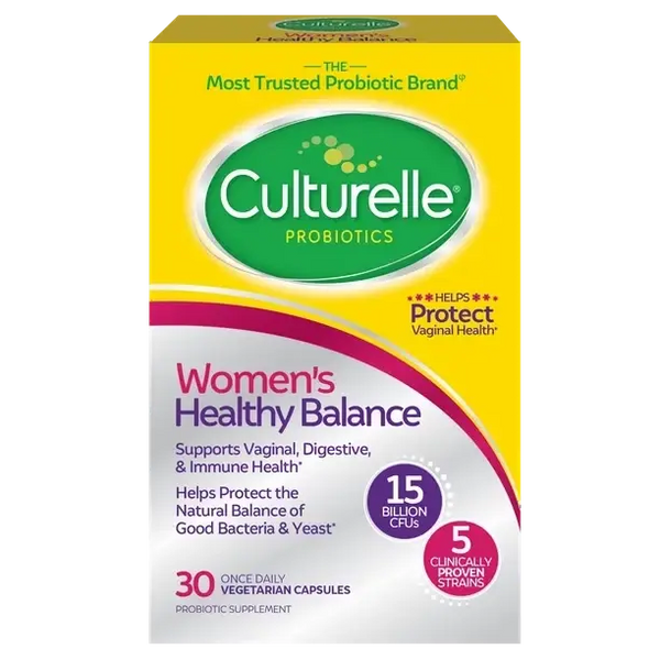 Culturelle Probiotic with Strains to Support Digestive, Immune & Vaginal Health*, Culturelle Women's Healthy Balance Probiotic, Gluten Dairy & Soy Free, 30 Count
