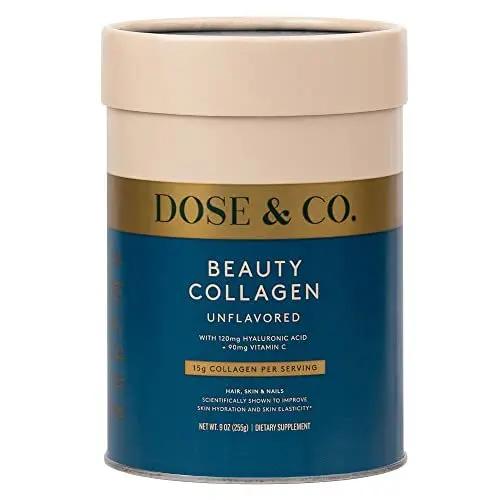 DOSE & CO Beauty Collagen (Unflavored) Hydrolyzed Collagen Peptides Supporting Hair, Skin, & Nails
