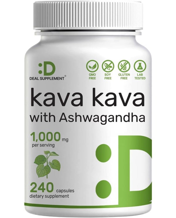Deal Supplement Kava Kava Supplement 750mg Per Serving, 240 Capsules, 4 Months Supply