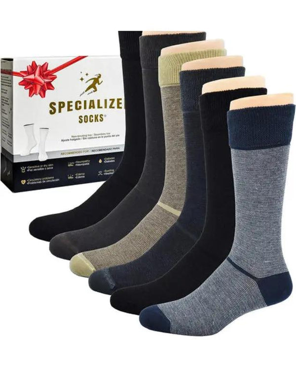 Diabetic Socks for Men 10 13, Premium, Soft, Extra Comfortable. 6 Pairs
