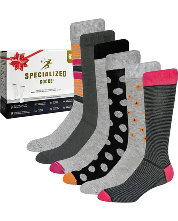 Diabetic Socks for Men 10 13, Premium, Soft, Extra Comfortable. 6 Pairs
