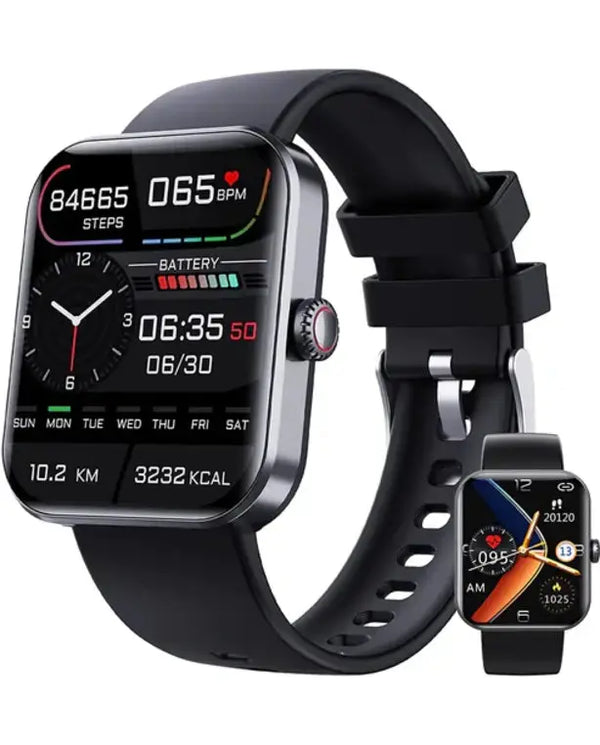 Diabetic Watches, Bluetooth Fashion Smartwatch, F57L Blood Glucose Monitoring Smartwatch Non-invasive Blood Sugar Test Smart Watch, Painless Blood Glucose Testing Fashionable Sports Watch (black)