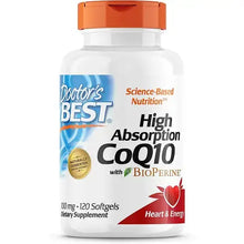 Doctor's Best High Absorption CoQ10 with BioPerine, Gluten Free, Naturally Fermented, Heart Health, Energy Production, 100 mg, 120
