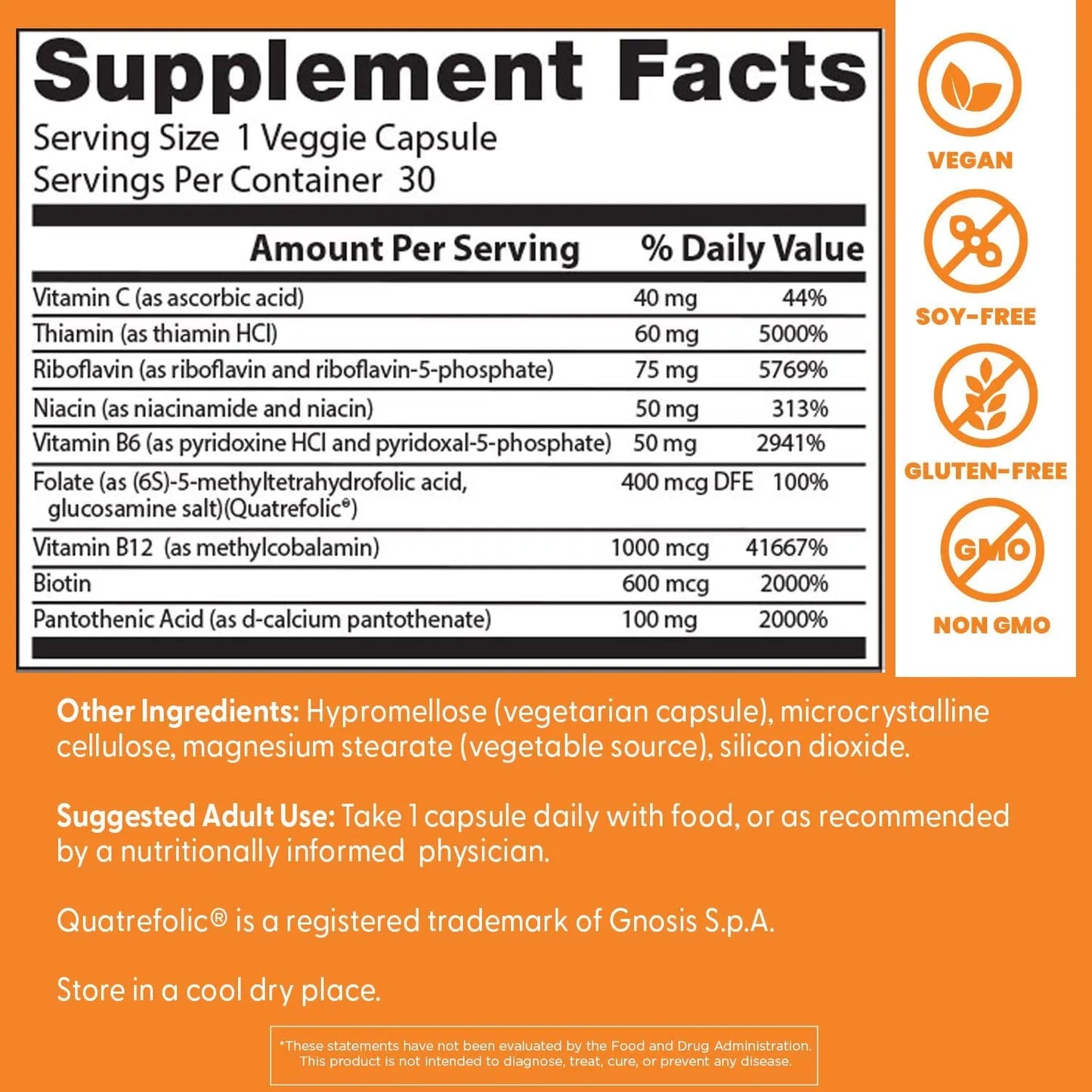 Doctors Best Fully Active B Complex, Energy & Cellular Support, 30 Veggie Caps