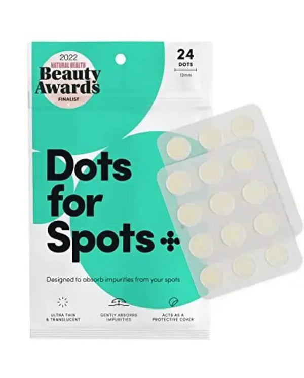 Dots for Spots Pimple Patches for Face - Pack of 24 Hydrocolloid Acne Patch - Invisible Zit Stickers Treatment for Face and Body - Mighty, Fast-Acting, Vegan & Cruelty Free Korean Skin Care
