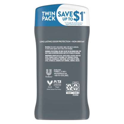 Dove Men+Care Deodorant Stick For Men Aluminum Free 72-Hour Odor Protection Clean Comfort Mens Deodorant With 1/4 Moisturizing Cream, 3 oz