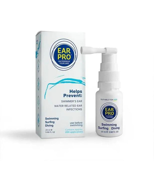 Ear Pro All Natural Swimmer Ear Spray for Kids and Adults - Safe and Easy to Use Ear Protection Spray Helps Prevent Trapped Water, Water Related Ear Problems, and Protect Hearing. 1 Pack - 200 Uses
