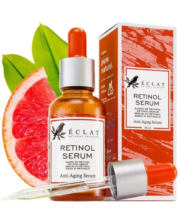 Eclat Skincare Retinol Serum - 2.5% Retinol Serum for Face - Resurfacing Retinol Serum with Aloe Vera, Hyaluronic Acid and Vitamin B3 - Anti Wrinkle Serum Retinol for...