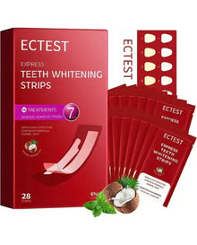 Ectest Teeth Whitening Strips for Teeth Sensitive, Professional Teeth Whitening Kit for Coffee Drinker, 28 Teeth Whitener Strips Coconut Flavor, 14 Treatments Easy to Use
