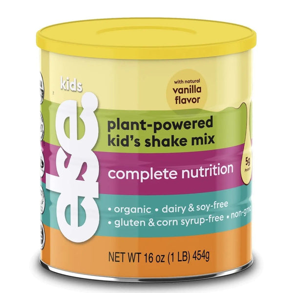 Else Nutrition Kids Organic complete nutrition Shake Powder, Plant-Based, Less Sugar, Clean, Complete Childrens’ Nutritional Drink Mix, Whey-free, Soy-free, Dairy-Free, 16 oz, Creamy Vanilla
