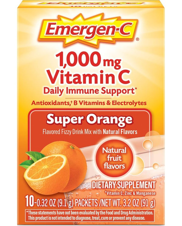 Emergen-C 1000mg Vitamin C Powder for Daily Immune Support - 10 Count
