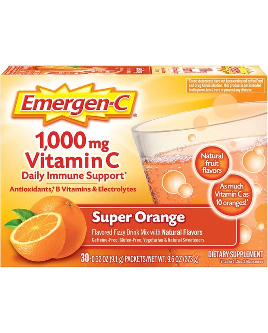 Emergen-C 1000mg Vitamin C Powder for Daily Immune Support - 30 Count
