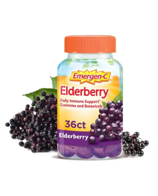 Emergen-C Vitamin C Immune Support Supplement Gummies, Elderberry 36 Ct
