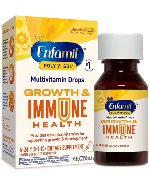 Enfamil Poly-Vi-Sol Liquid Multivitamin Supplement for Infants and Toddlers, 50 mL dropper bottle (Packaging May Vary)
