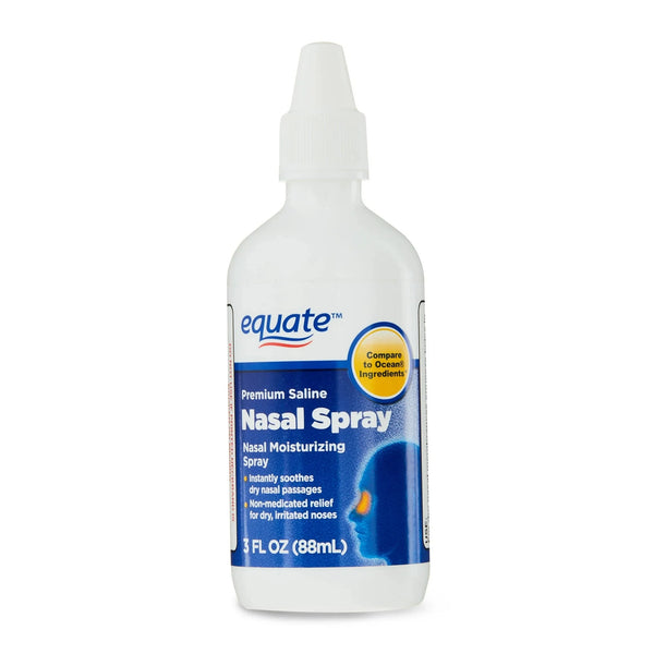 Equate Nasal Spray Premium Saline Liquid Mist for nasal Congestion - 3 fl oz Equate