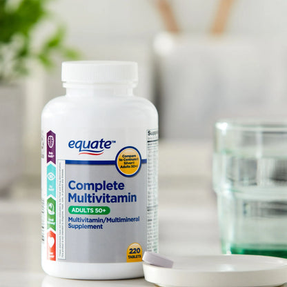 Equate Complete Multivitamin, Adults 50+, 220 Count
