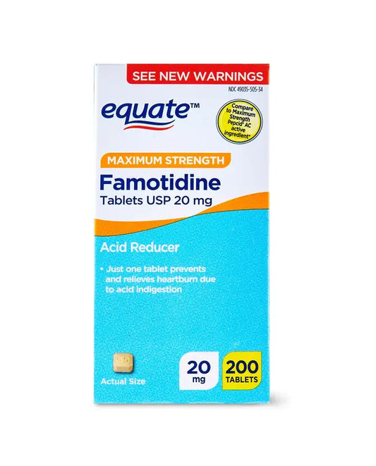 Equate Maximum Strength Famotidine Tablets, 20 mg, 200 Count 