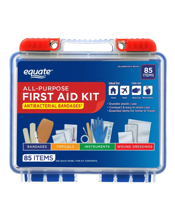 Equate On-the-Go First Aid Kit, 85pcs