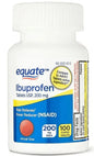 Equate Ibuprofen Pain Reliever and Fever Reducer Coated Tablets, 200mg, 100 Count
