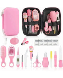 Esonto Baby Healthcare and Grooming Kit,Baby Hair Clippers, Baby Nail Clippers with Light for Newborn Infant Toddler Kids Toes and Fingernails - Care, Polish and Trim (20 Kits Pink)
