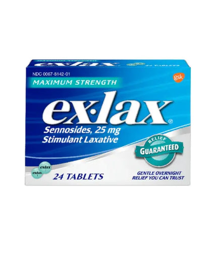 Ex.Lax Maximum Strength Stimulant Laxative Constipation Relief Pills for Occasional Constipation, Gentle Laxatives - 24 Count
