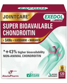 Exedol Z-globex Chondroitin Glucosamine Capsules. Supports Joints and Helps Cartilage Regeneration, 120 Count. Super Bioavailable Non-Animal Chondroitin
