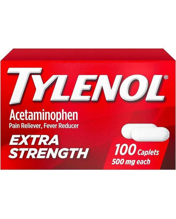Extra Strength Caplets with 500 mg Acetaminophen, Pain Reliever & Fever Reducer, Acetaminophen for Minor Arthritis Pain, Headache, Backache - 100 count
