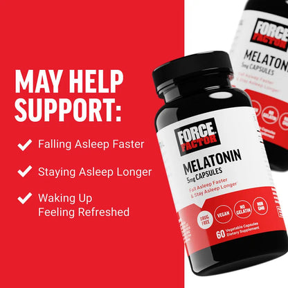 FORCE FACTOR Melatonin 5mg, 60 Vegetable Capsules