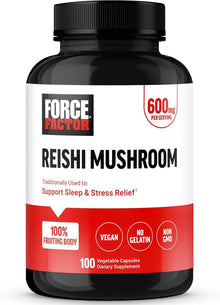 FORCE FACTOR Reishi Mushroom 600 mg, 100 Vegetable Capsules