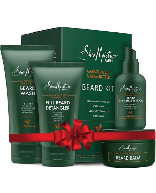 Fair Trade Beard Kit for Men, Beard Wash, Beard Balm, Beard Oil, Beard Conditioner, Complete Beard Grooming Kit, Gifts for Men, Gifts for Husband, Natural Ingredients, Shea Butter & Maracuja Oil
