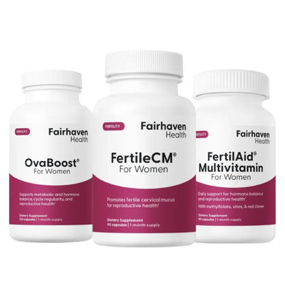 Fairhaven TTC Bundle OvaBoost +FertileCM +FertilAid for Her
