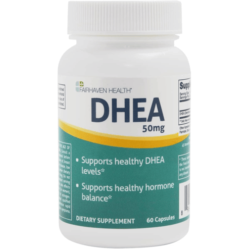 Fairhaven Health DHEA 50mg Capsules | Supports Metabolism, Bone Health, Hormone Levels and Energy Levels - 60 Count
