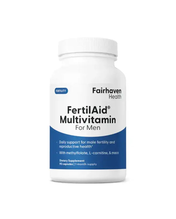 Fairhaven Health FertilAid for Men - Male Fertility Supplement, Prenatal for Him - Optimal Count, Motility and Morphology - Vitamin and Mineral Blend for Men’s Reproductive Health
