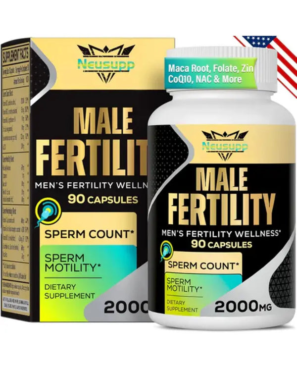 Fertility Supplements for Men, Male Fertility Supplement - Optimal Sperm Count, Motility and Strength - 90 Capsules
