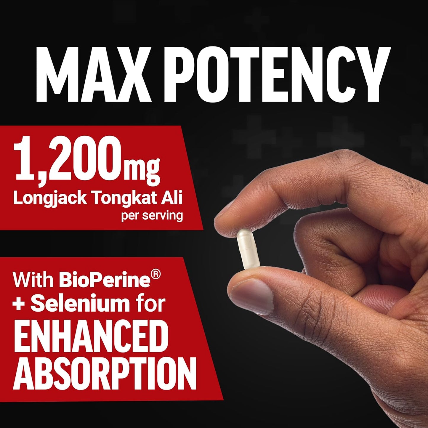 Force Factor Longjack Tongkat Ali Max, 1200mg, 60 Capsules