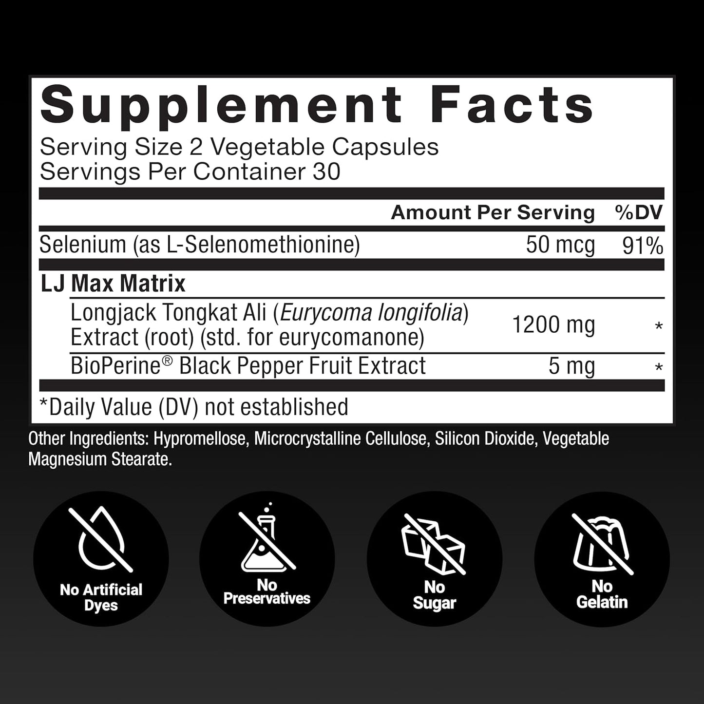 Force Factor Longjack Tongkat Ali Max, 1200mg, 60 Capsules