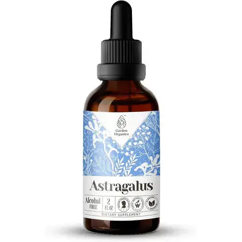 Garden Organics - Astragalus Alcohol-Free Extract, Organic Astragalus (Astragalus membranaceus) Dried Root (2 Fl Oz)
