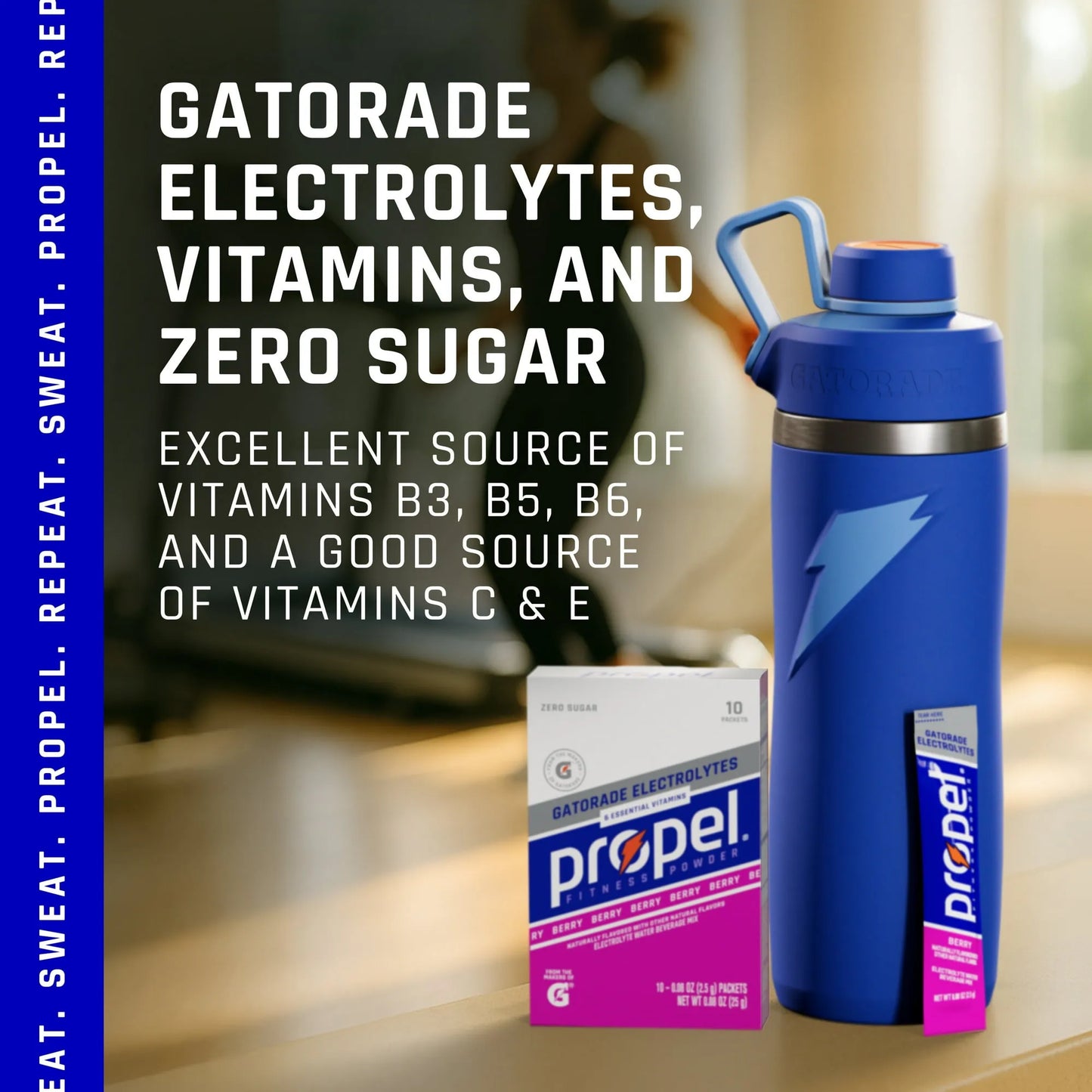 Gatorade Propel Powder Packet Electrolyte Kiwi Strawberry Flavor - 10 count