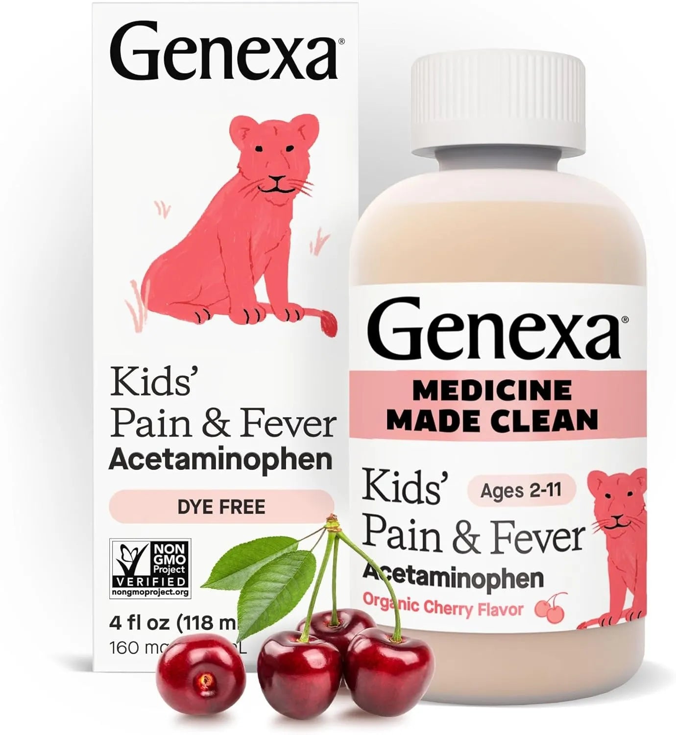 Genexa Kids Pain & Fever Clean Acetaminophen 160mg - 4 fl oz