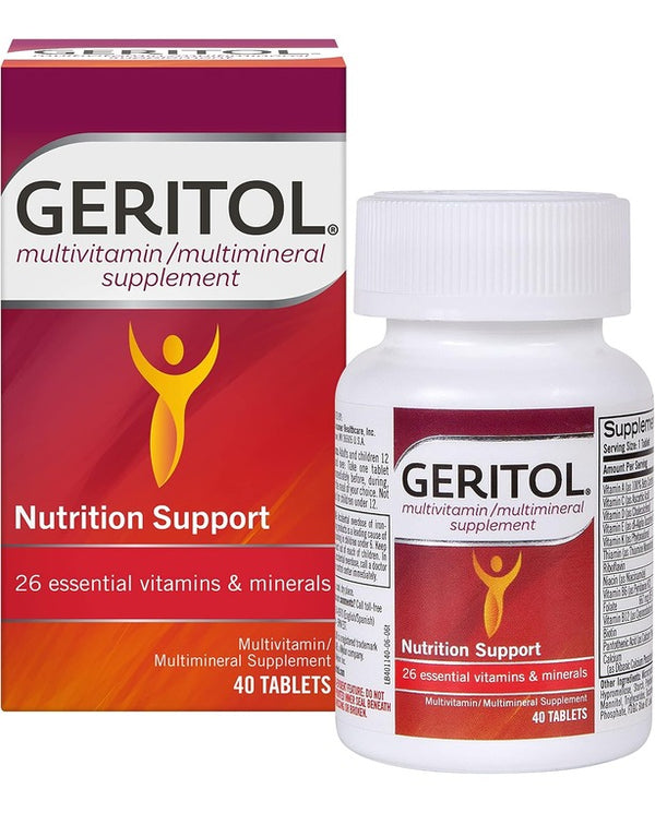 Geritol, Multivitamin Supplement, Contains
B-Vitamins, Antioxidants, 40 Tablets