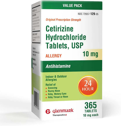 Glenmark Therapeutics 24-Hour Allergy Medicine, 10mg  365 Count