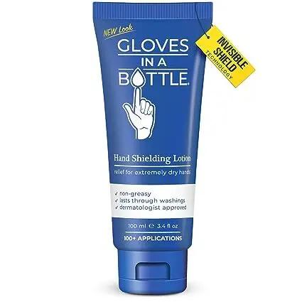 Gloves In A Bottle – Shielding Lotion for Dry Skin, Hand Lotion Travel Size, Protects & Restores Dry Cracked Skin– 3.4 oz..
