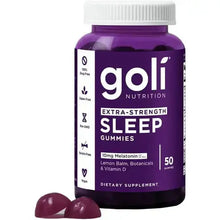 Goli Extra Strength Sleep Gummies 10mg Melatonin - 1 Pack 50 Count - Gluten-Free, Vegan, Non-GMO, and Gelatin-Free. Made with Lemon Balm, Botanicals, Vitamin D and 10mg Melatonin per Serving

